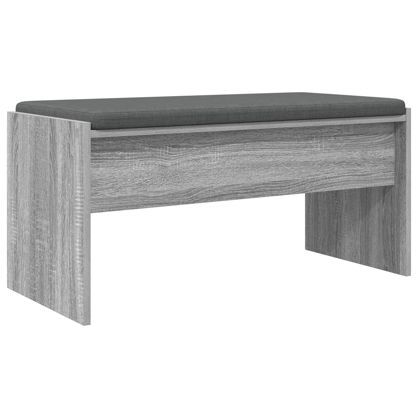 Hall Bench with Cushion Grey Sonoma 83 x 38 x 40 cm