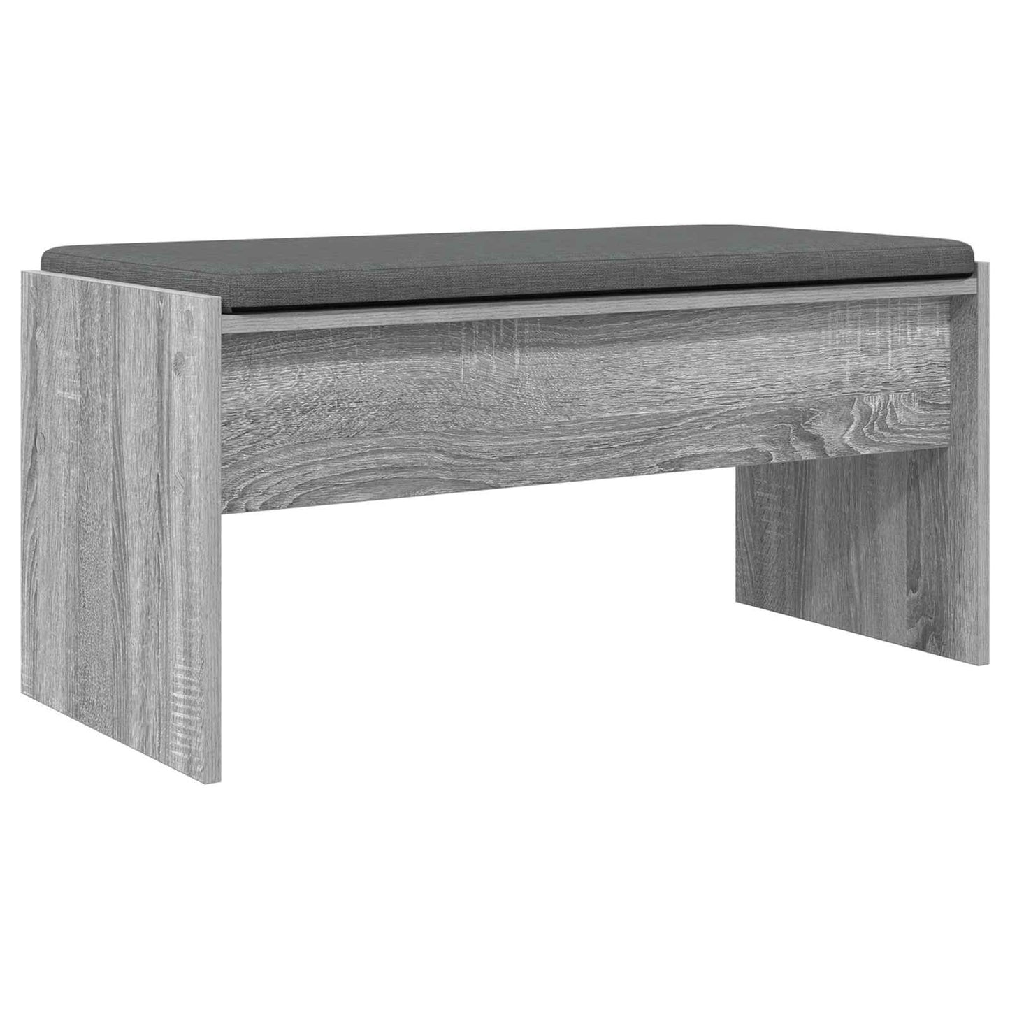 Hall Bench with Cushion Grey Sonoma 83 x 38 x 40 cm