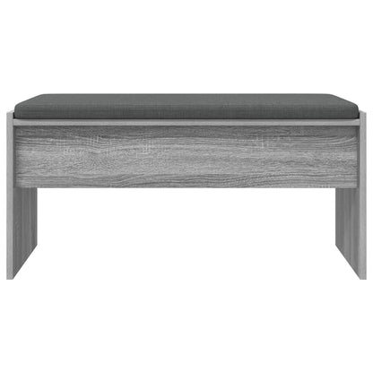 Hall Bench with Cushion Grey Sonoma 83 x 38 x 40 cm