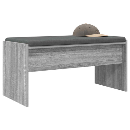 Hall Bench with Cushion Grey Sonoma 83 x 38 x 40 cm
