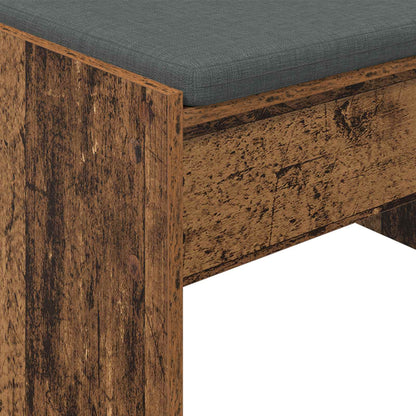 Hall Bench with Cushion Old Wood 83 x 38 x 40 cm