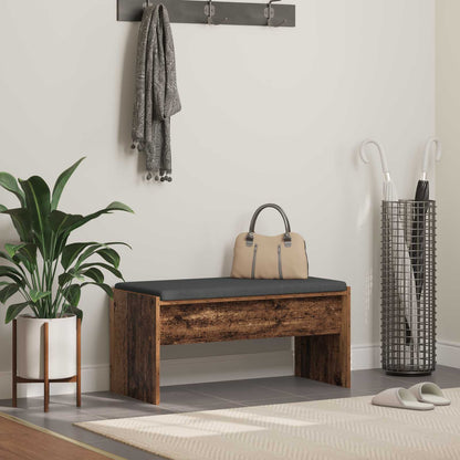 Hall Bench with Cushion Old Wood 83 x 38 x 40 cm