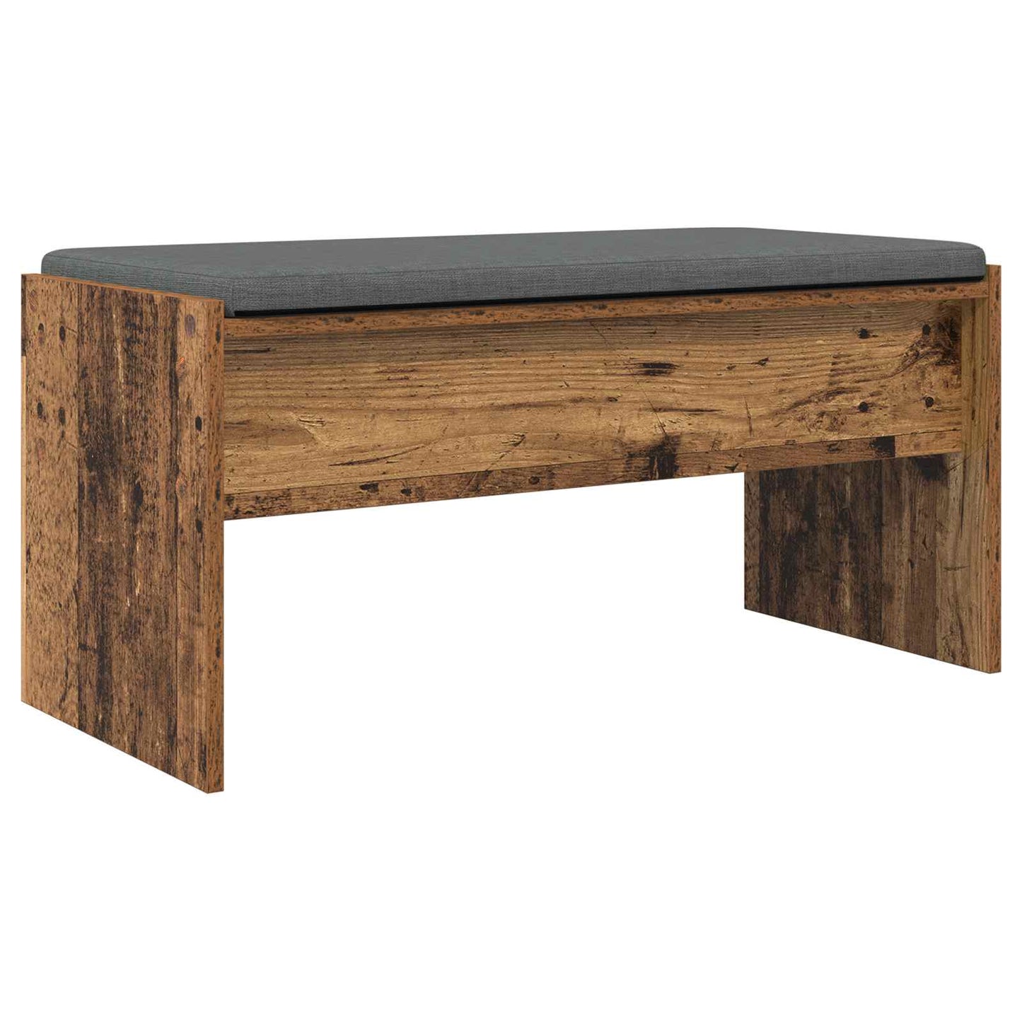 Hall Bench with Cushion Old Wood 83 x 38 x 40 cm