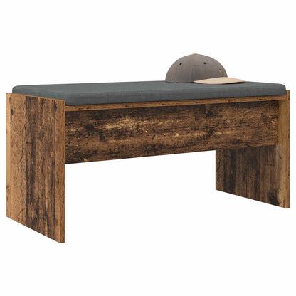 Hall Bench with Cushion Old Wood 83 x 38 x 40 cm