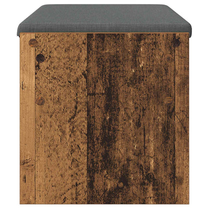 Hall Bench with Cushion Old Wood 83 x 38 x 40 cm