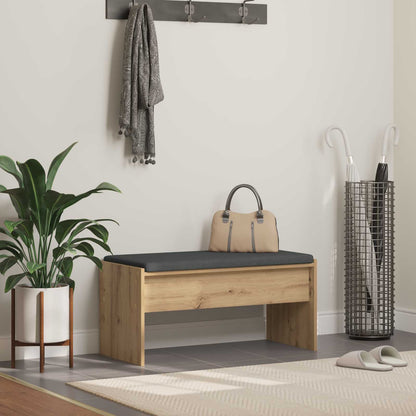 Hall Bench with Cushion Artisan Oak 83 x 38 x 40 cm