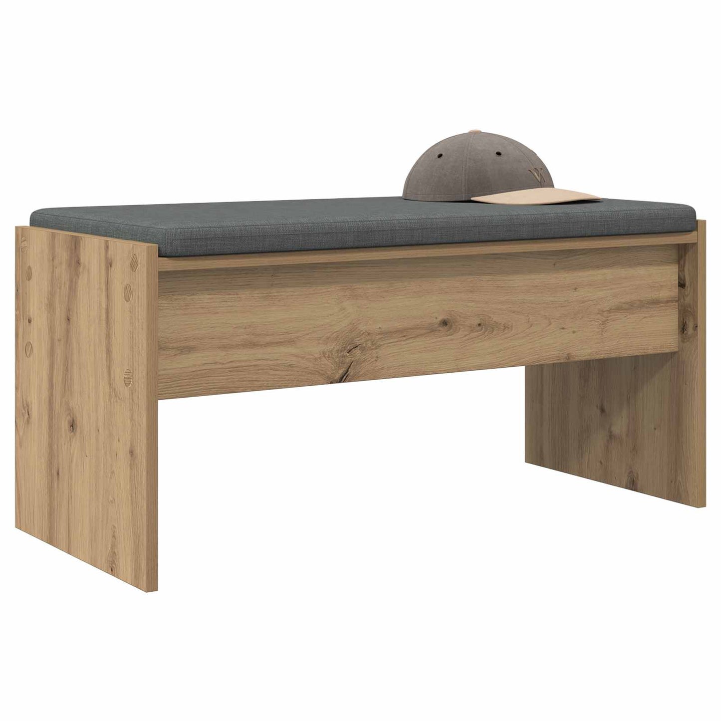 Hall Bench with Cushion Artisan Oak 83 x 38 x 40 cm
