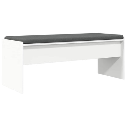 Hall Bench with Cushion White 103 x 38 x 40 cm