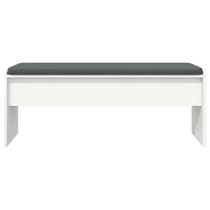 Hall Bench with Cushion White 103 x 38 x 40 cm