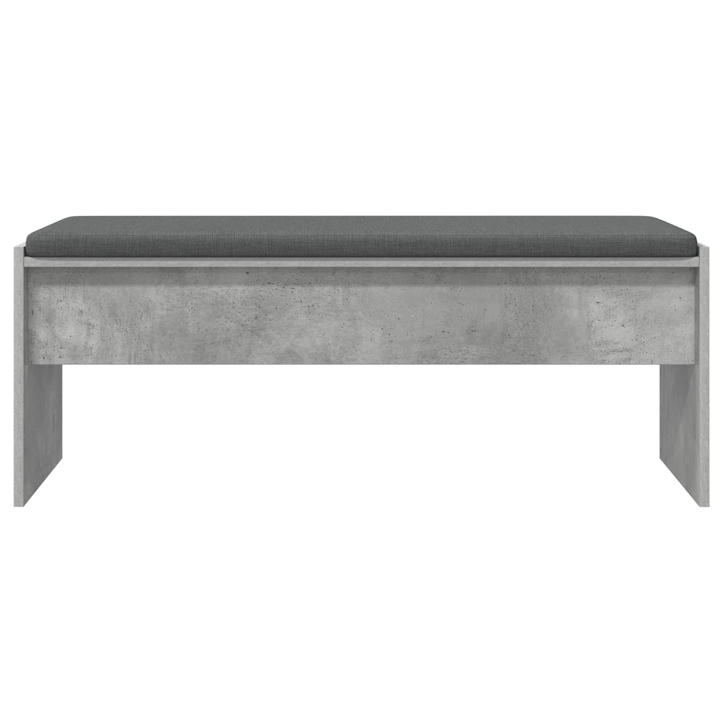 Hall Bench with Cushion Concrete Grey 103 x 38 x 40 cm