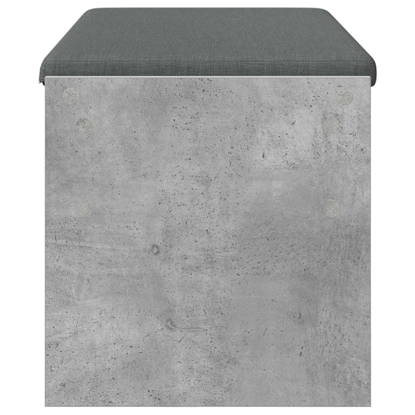 Hall Bench with Cushion Concrete Grey 103 x 38 x 40 cm