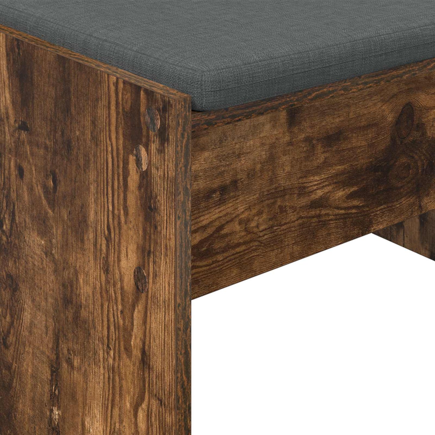 Hall Bench with Cushion Smoked Oak 103 x 38 x 40 cm