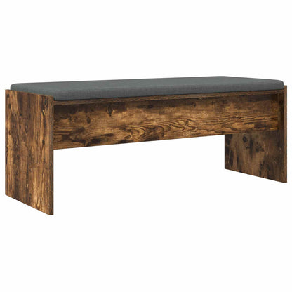 Hall Bench with Cushion Smoked Oak 103 x 38 x 40 cm
