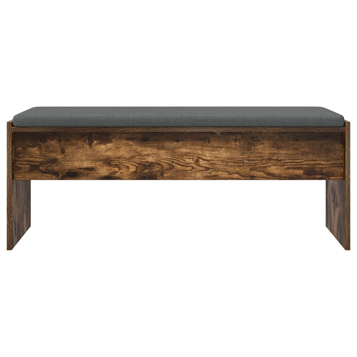Hall Bench with Cushion Smoked Oak 103 x 38 x 40 cm