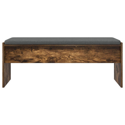 Hall Bench with Cushion Smoked Oak 103 x 38 x 40 cm