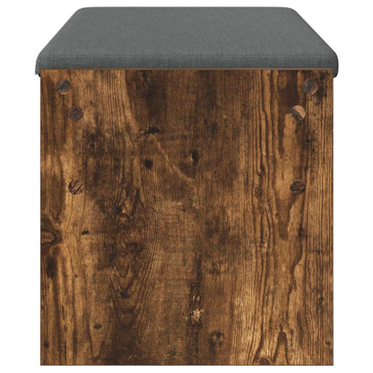Hall Bench with Cushion Smoked Oak 103 x 38 x 40 cm