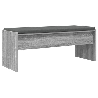 Hall Bench with Cushion Grey Sonoma 103 x 38 x 40 cm