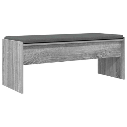 Hall Bench with Cushion Grey Sonoma 103 x 38 x 40 cm
