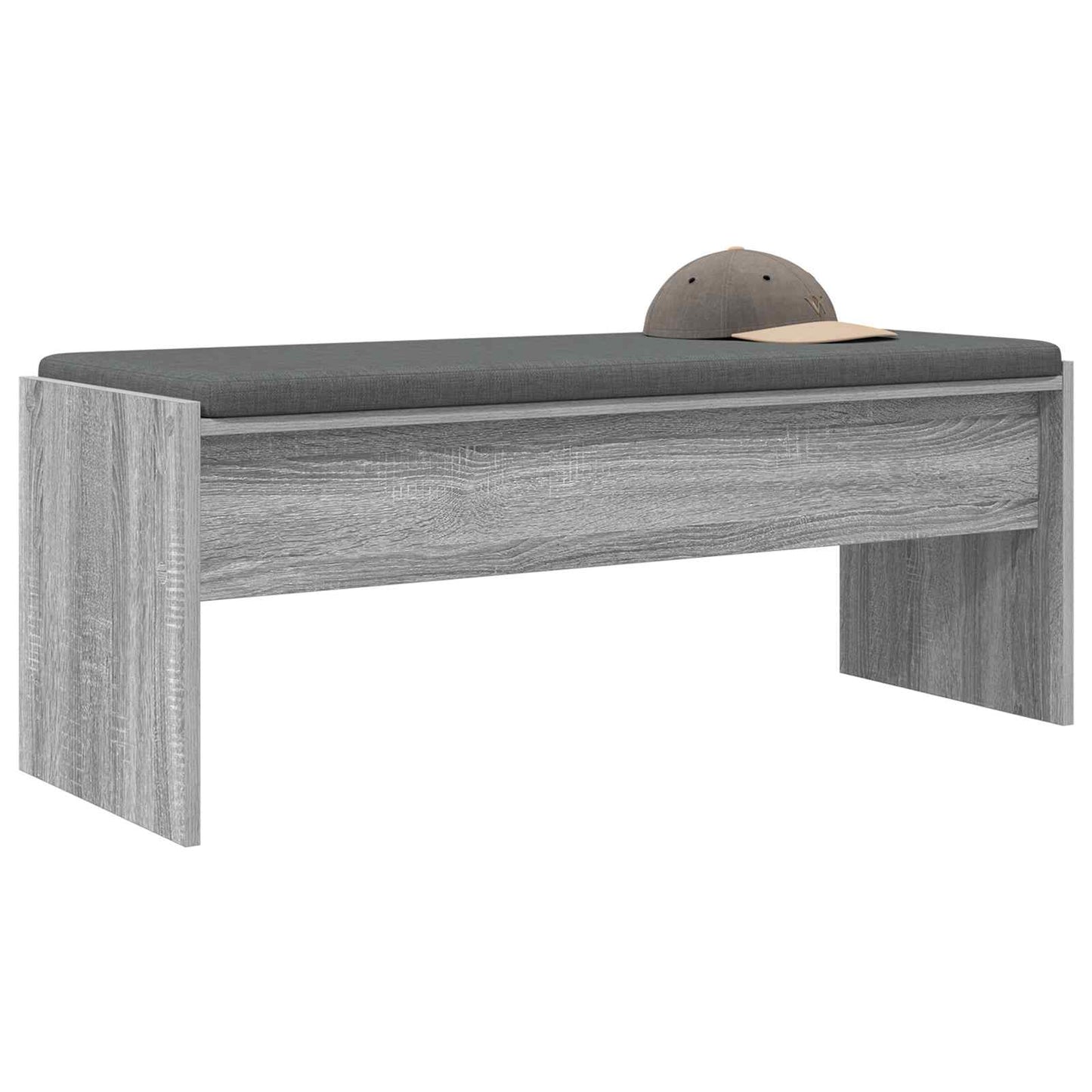Hall Bench with Cushion Grey Sonoma 103 x 38 x 40 cm