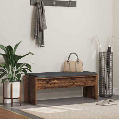 Hall Bench with Cushion Old Wood 103 x 38 x 40 cm