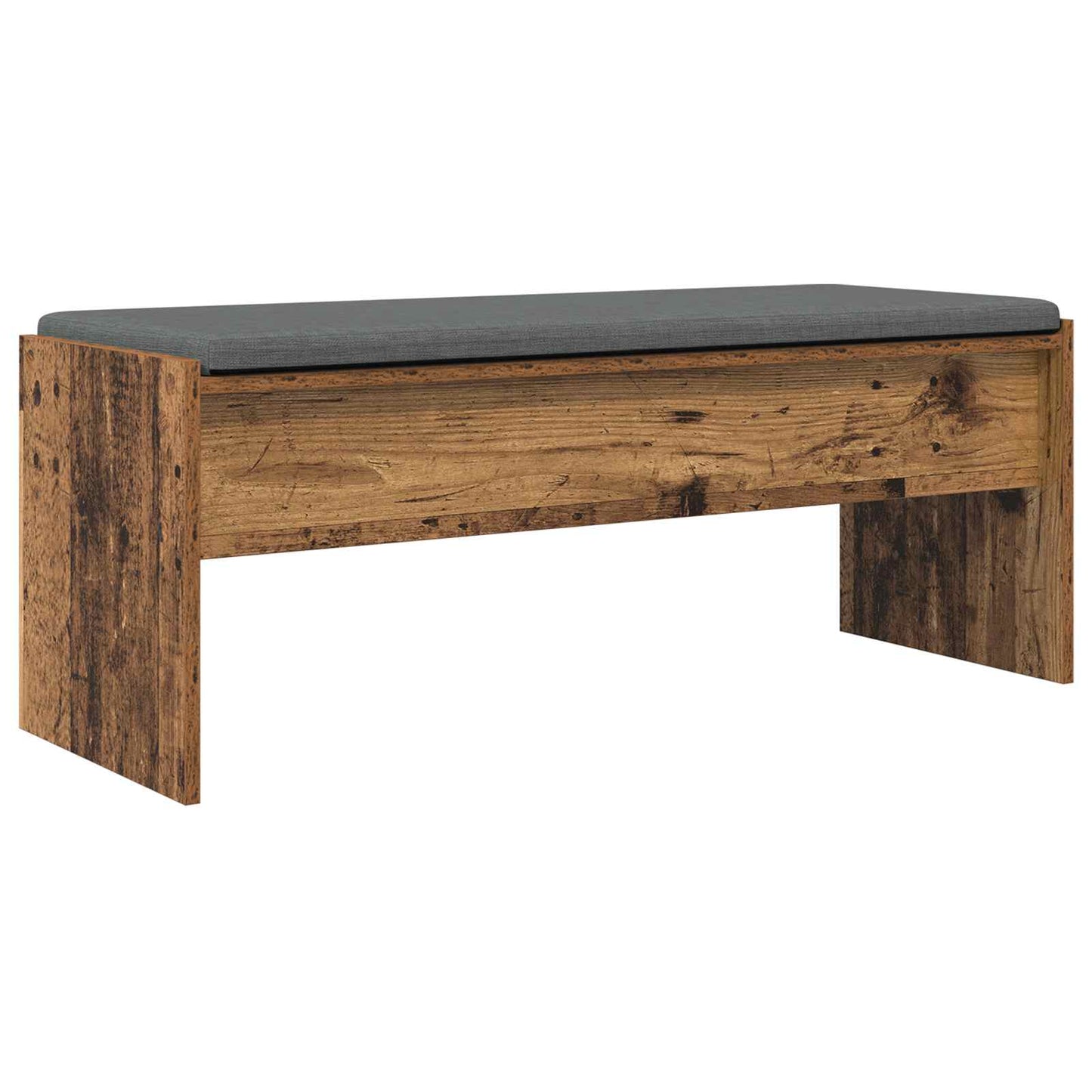 Hall Bench with Cushion Old Wood 103 x 38 x 40 cm