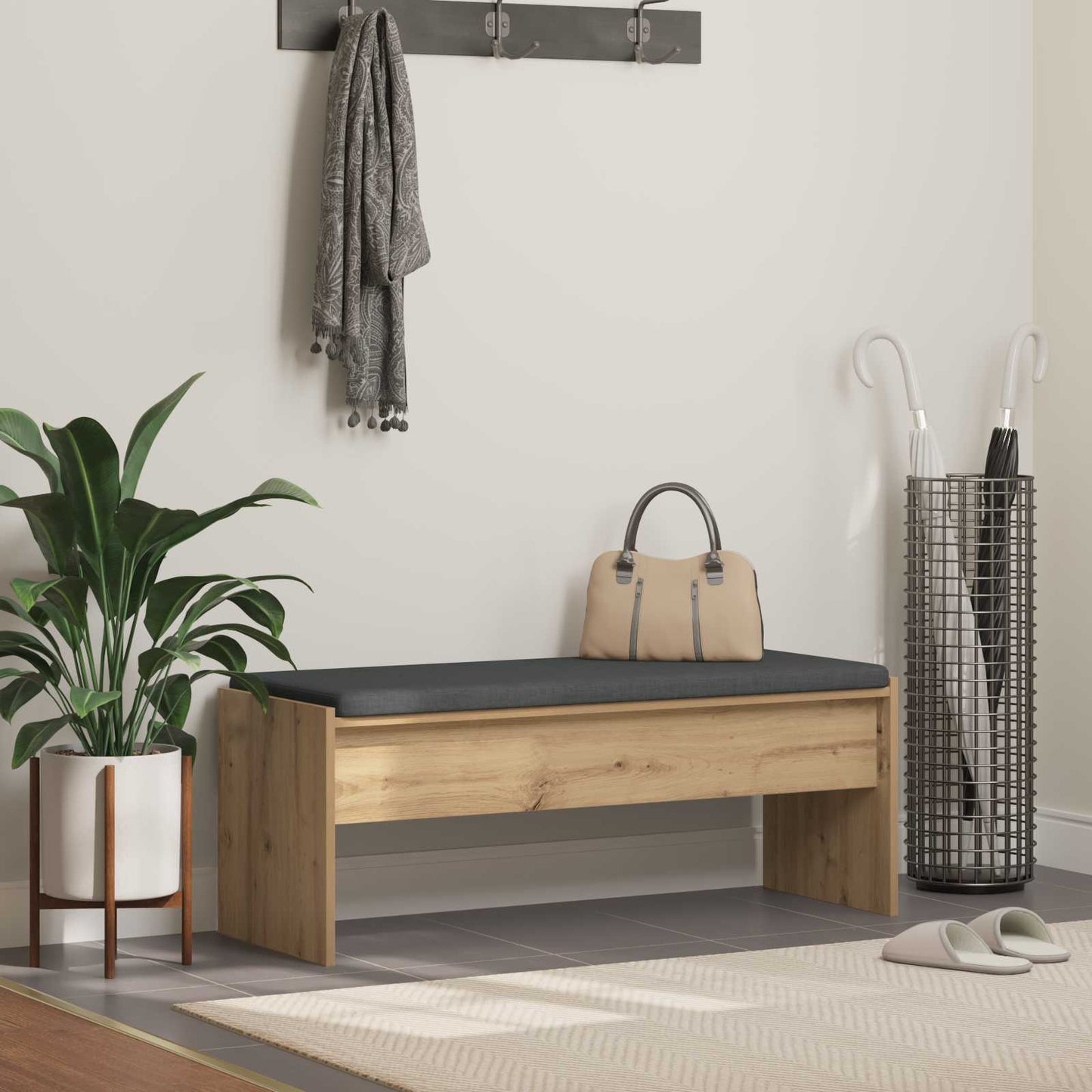 Hall Bench Artisan Oak 103 x 38 x 40 cm