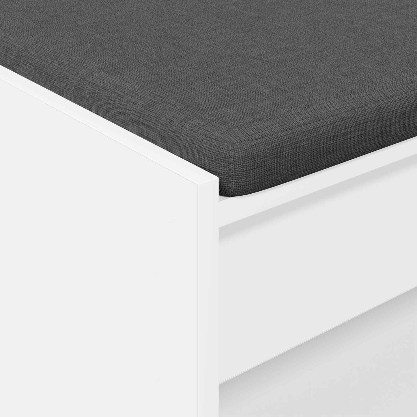 Hall Bench White 63 x 38 x 45 cm Engineered Wood and Fabric
