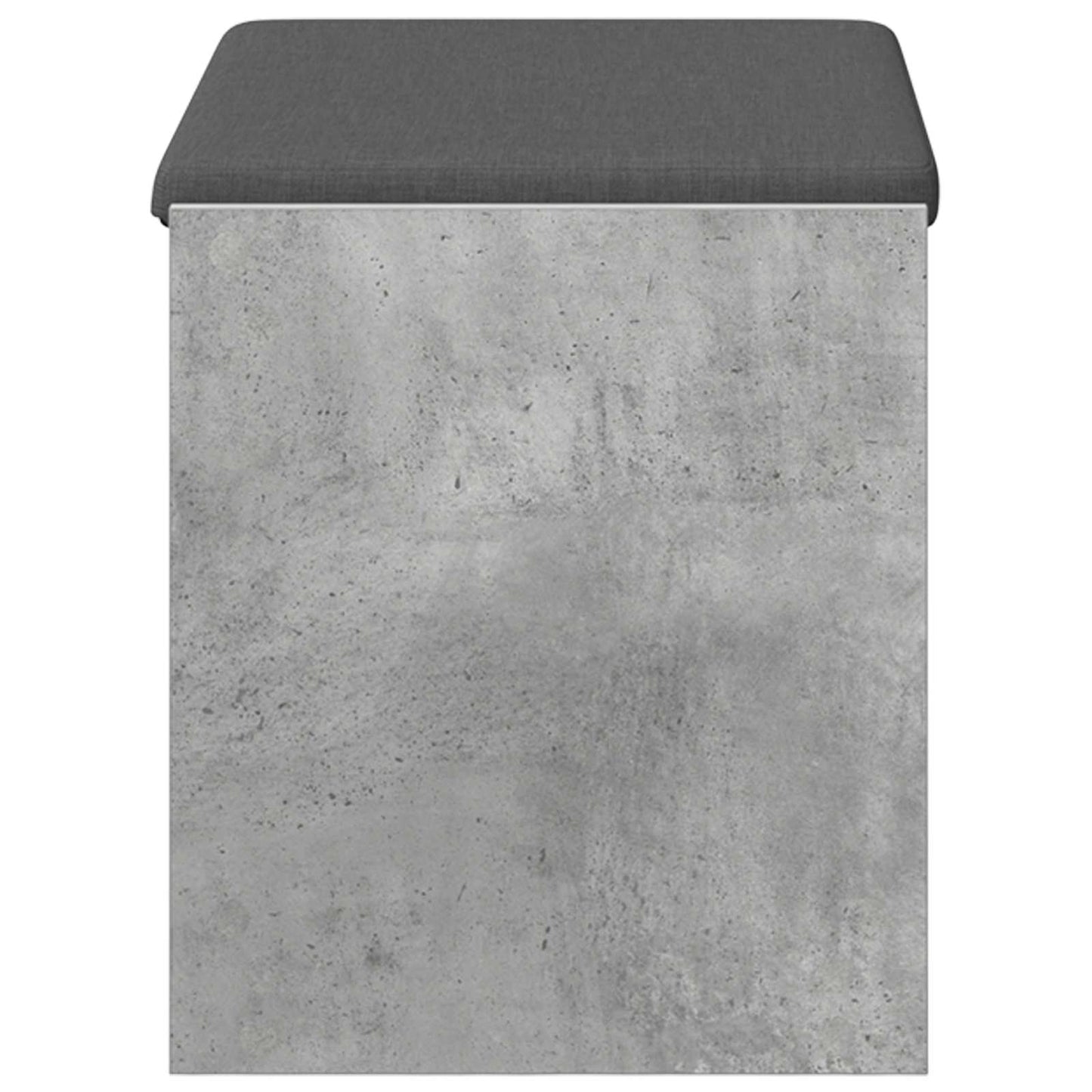 Hall Bench with Cushion Concrete Grey 63 x 38 x 45 cm