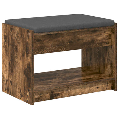Hall Bench Smoked Oak 63 x 38 x 45 cm