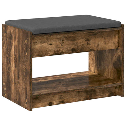 Hall Bench Smoked Oak 63 x 38 x 45 cm