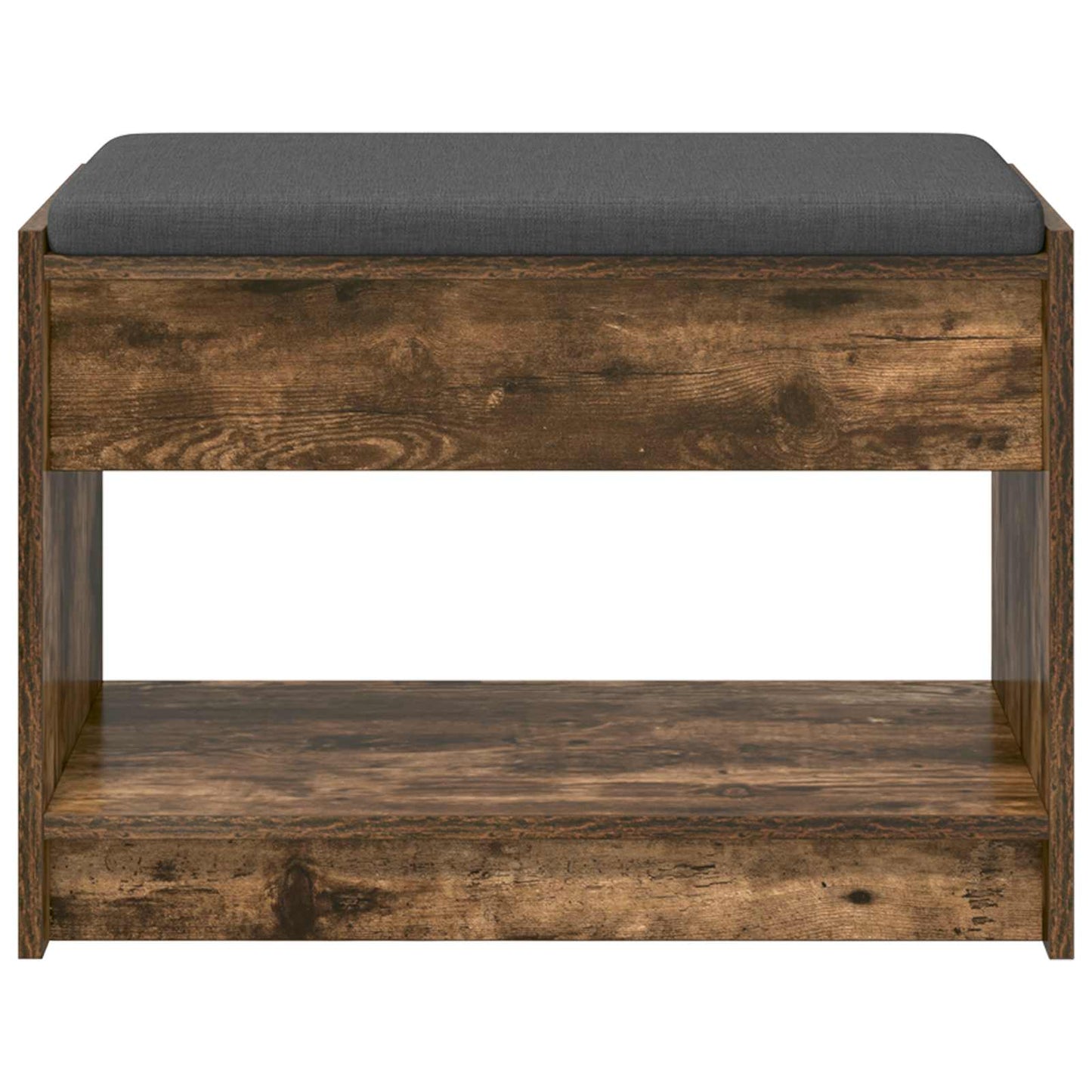 Hall Bench Smoked Oak 63 x 38 x 45 cm