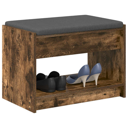Hall Bench Smoked Oak 63 x 38 x 45 cm