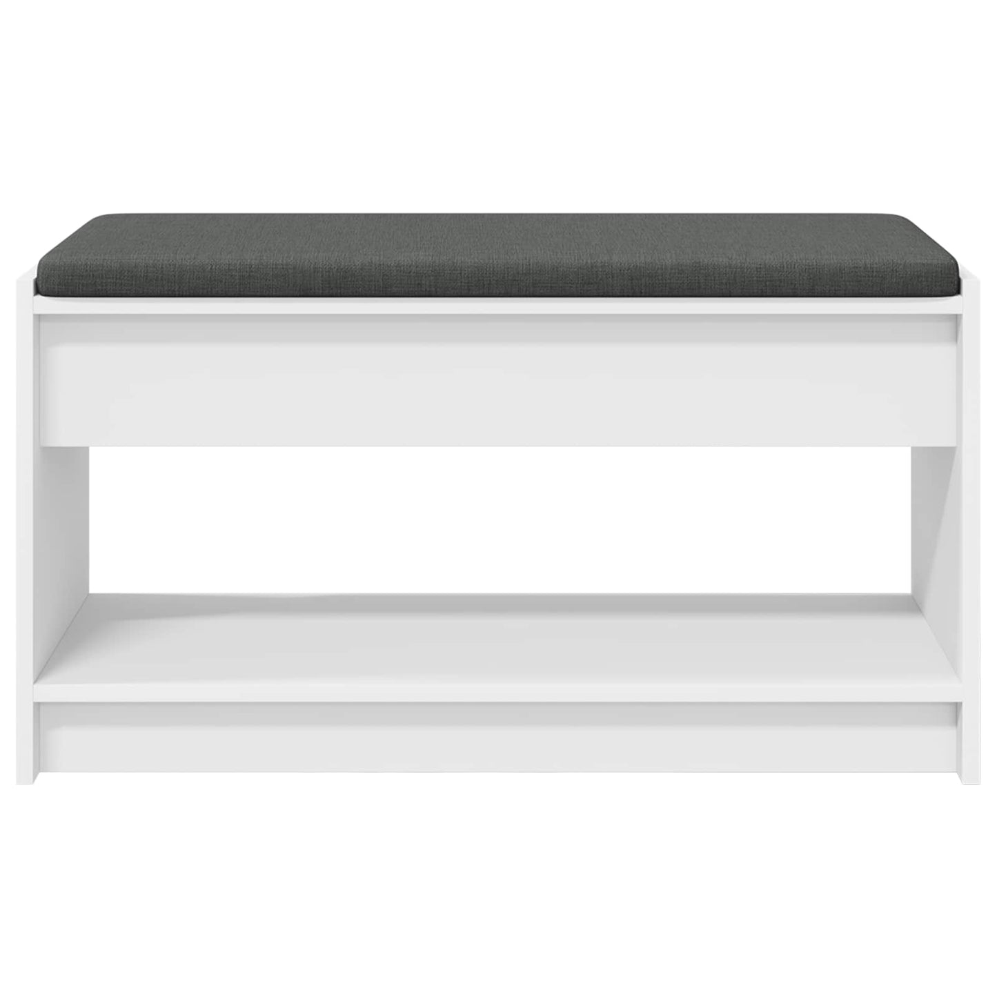Hall Bench White 83 x 38 x 45 cm Engineered Wood and Fabric