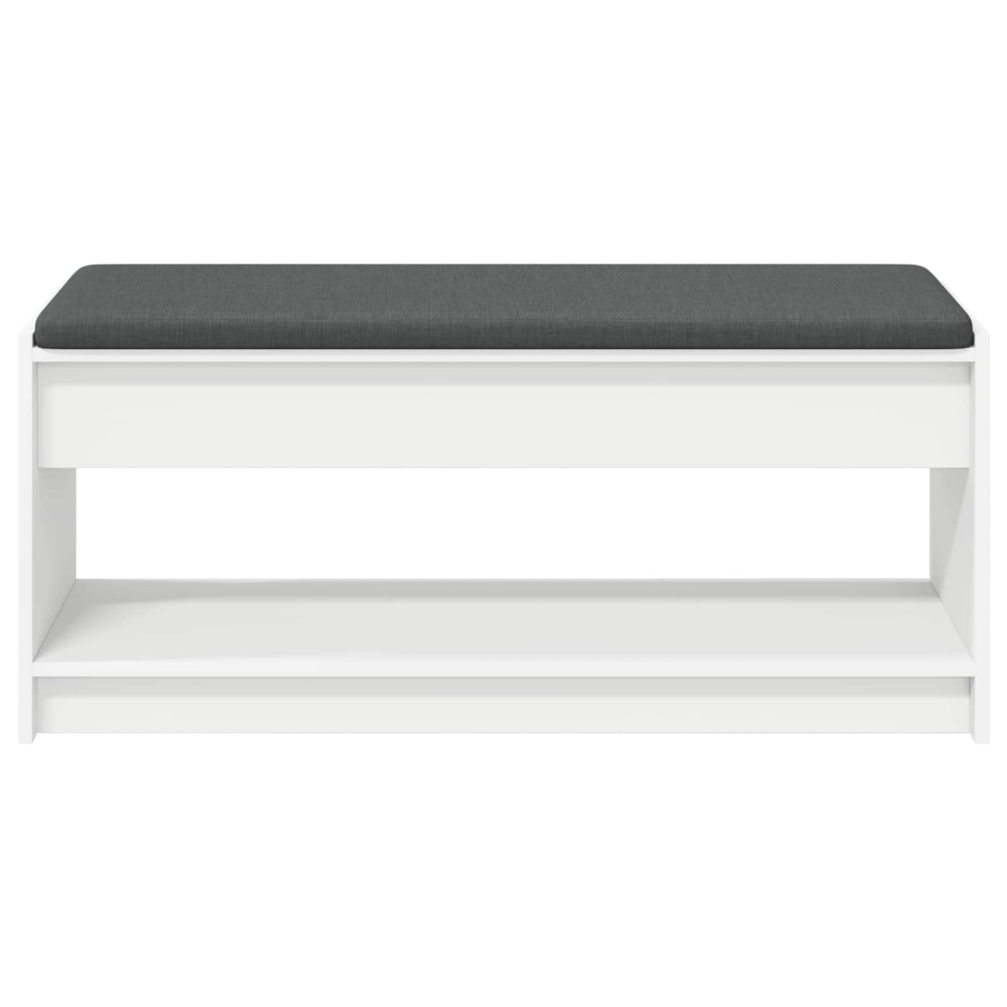 Hall Bench White 103 x 38 x 45 cm Engineered Wood and Fabric
