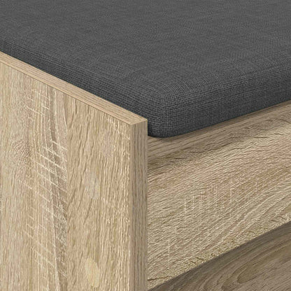 Hall Bench with Cushion with Shelf Sonoma Oak 103 x 38 x 45 cm