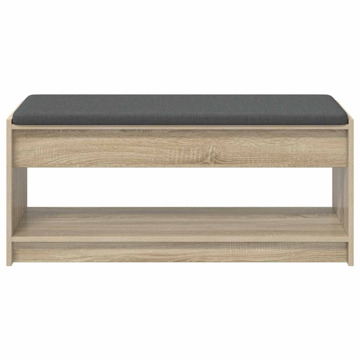 Hall Bench with Cushion with Shelf Sonoma Oak 103 x 38 x 45 cm