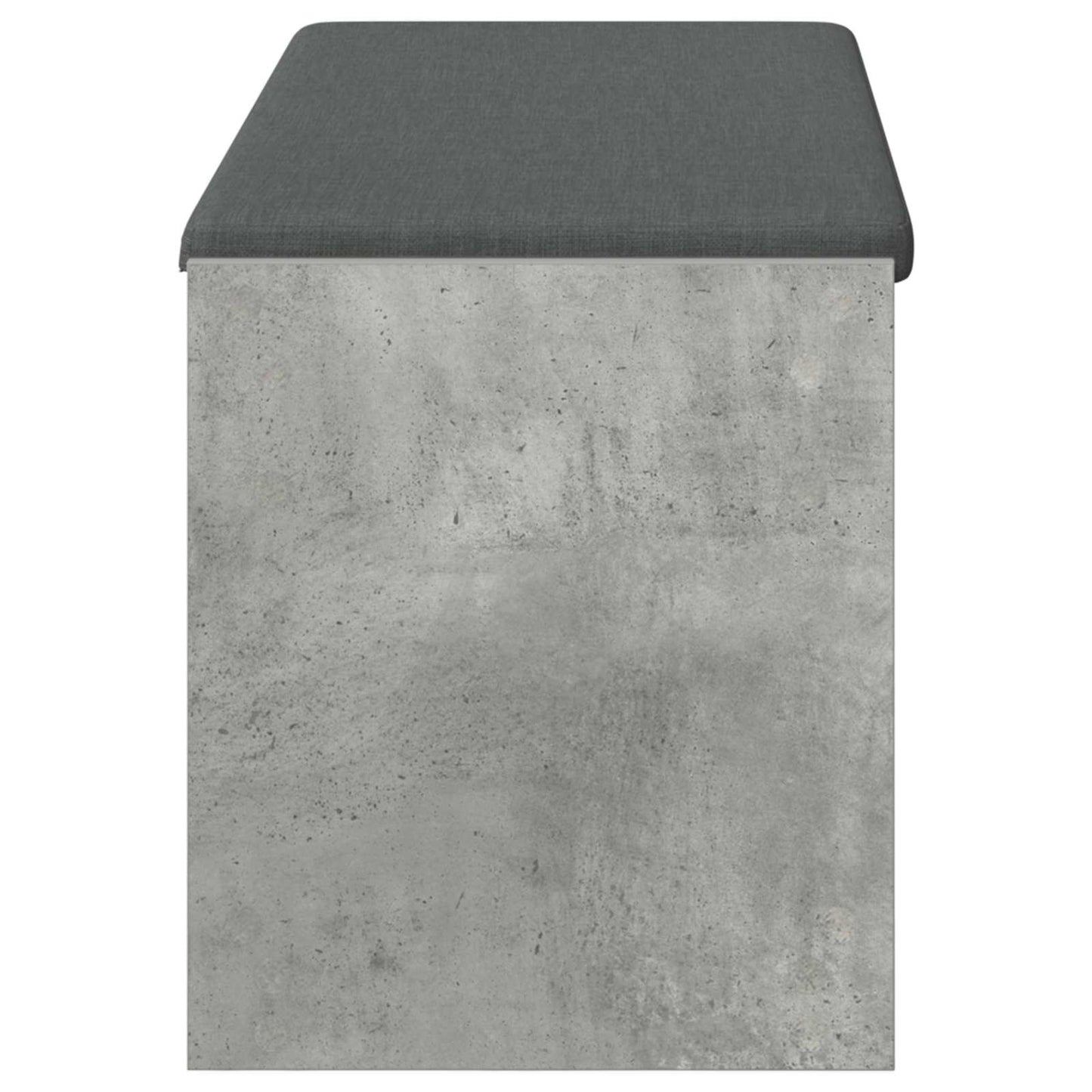 Hall Bench with Cushion Concrete Grey 103 x 38 x 45 cm