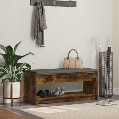 Hall Bench Smoked Oak 103 x 38 x 45 cm