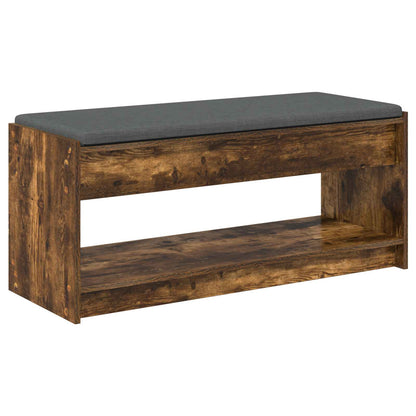 Hall Bench Smoked Oak 103 x 38 x 45 cm