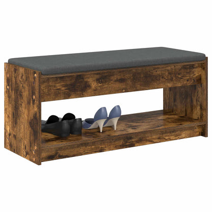 Hall Bench Smoked Oak 103 x 38 x 45 cm