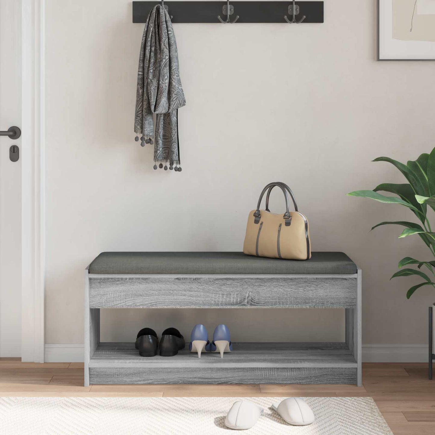 Hall Bench Grey Sonoma 103 x 38 x 45 cm