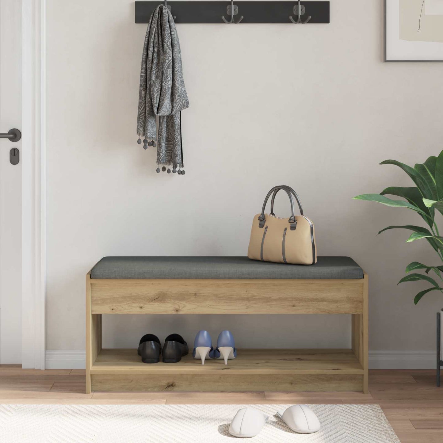 Hall Bench Artisan Oak 103 x 38 x 45 cm