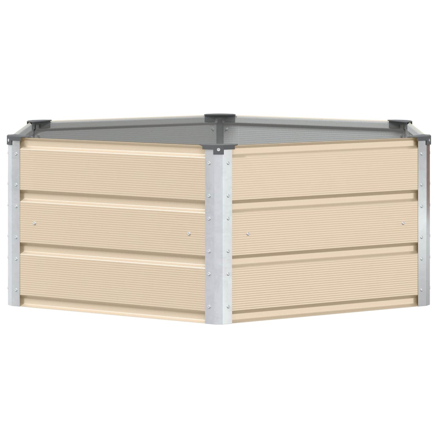 Planter Ivory 129 x 129 x 45 cm Steel