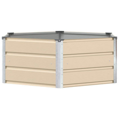 Planter Ivory 129 x 129 x 45 cm Steel