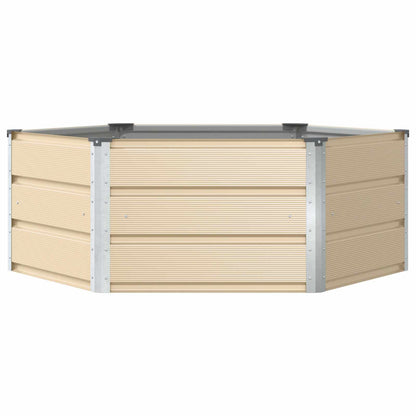 Planter Ivory 129 x 129 x 45 cm Steel
