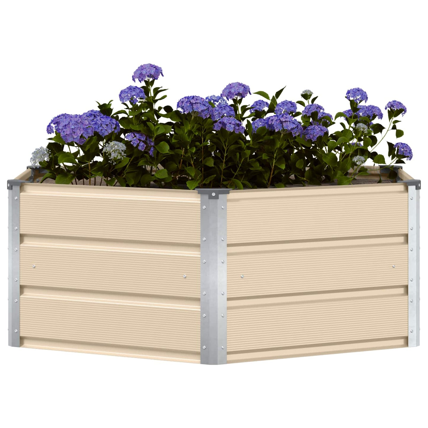 Planter Ivory 129 x 129 x 45 cm Steel