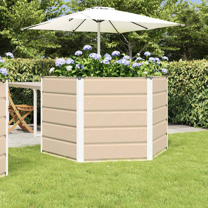 Planter Ivory 129 x 129 x75 cm Steel