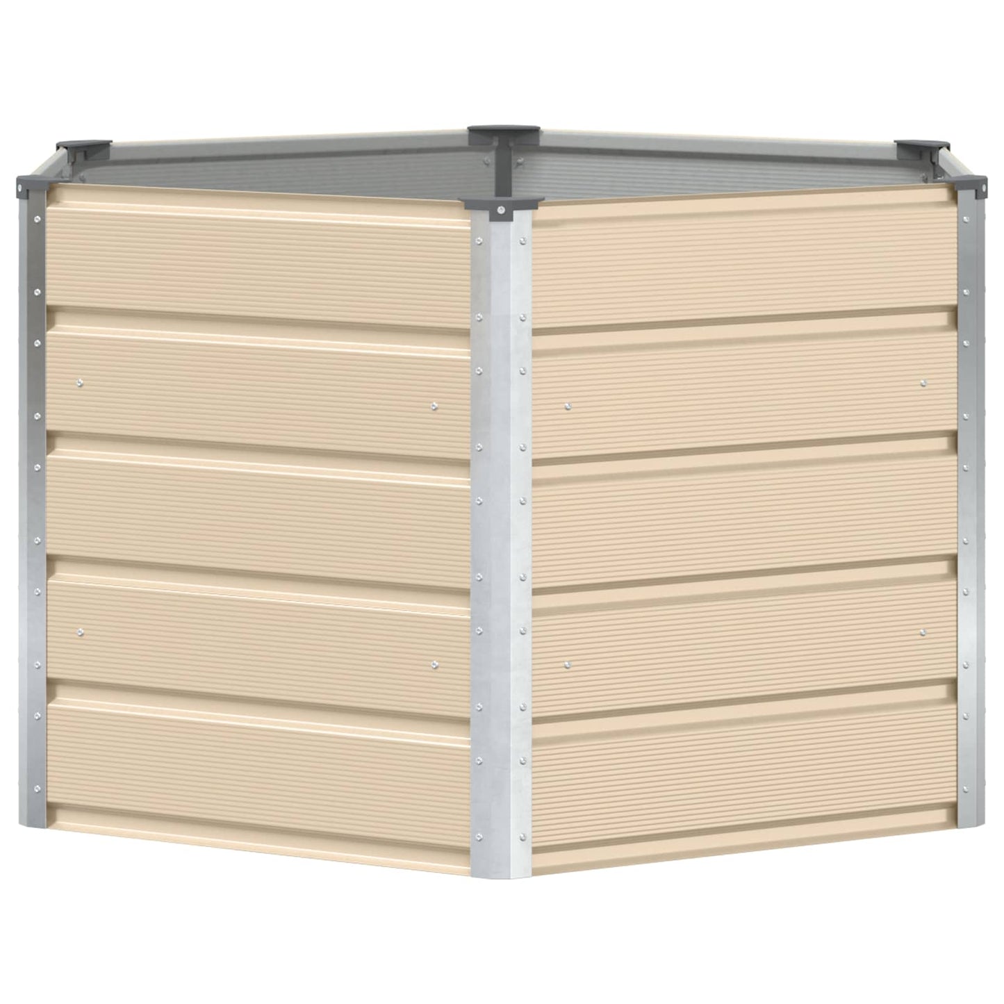 Planter Ivory 129 x 129 x75 cm Steel