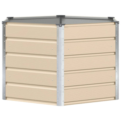 Planter Ivory 129 x 129 x75 cm Steel