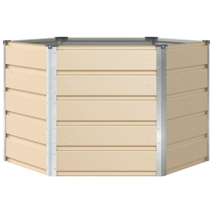 Planter Ivory 129 x 129 x75 cm Steel
